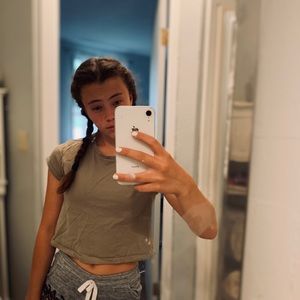 I am selling a army green crop top